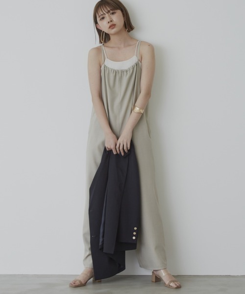 Aunt Marie's(アントマリーズ)の「リラックスサロペット【低身長向けSサイズ展開有】(サロペット/オーバーオール・レディース・ブラック/ベージュ・SMALL/FREE)」の9枚目の写真