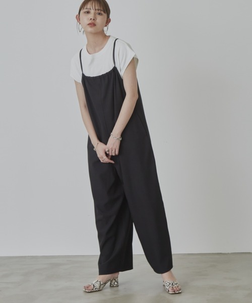 Aunt Marie's(アントマリーズ)の「リラックスサロペット【低身長向けSサイズ展開有】(サロペット/オーバーオール・レディース・ブラック/ベージュ・SMALL/FREE)」の21枚目の写真