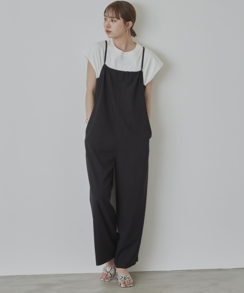 Aunt Marie's(アントマリーズ)の「リラックスサロペット【低身長向けSサイズ展開有】(サロペット/オーバーオール・レディース・ブラック/ベージュ・SMALL/FREE)」の15枚目の写真