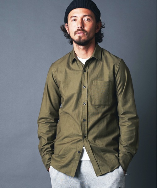Magine(マージン)の「OXFORD SIDE PKT TRADITIONAL SHIRTS:コットン オックスフォード サイドポケット トラディショナル シャツ(シャツ/ブラウス・メンズ・ホワイト/ブラック/オリーブ・44/46/48)」の12枚目の写真