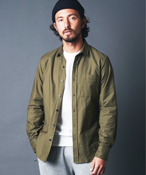 Magine(マージン)の「OXFORD SIDE PKT TRADITIONAL SHIRTS:コットン オックスフォード サイドポケット トラディショナル シャツ(シャツ/ブラウス・メンズ・ホワイト/ブラック/オリーブ・44/46/48)」の21枚目の写真