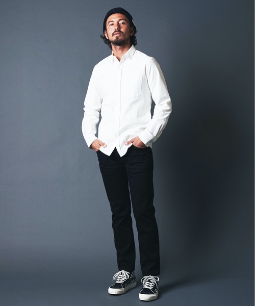 Magine(マージン)の「OXFORD SIDE PKT TRADITIONAL SHIRTS:コットン オックスフォード サイドポケット トラディショナル シャツ(シャツ/ブラウス・メンズ・ホワイト/ブラック/オリーブ・44/46/48)」の13枚目の写真