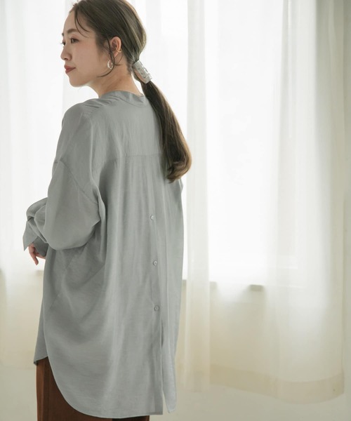 【美品】コンバーストウキョウ バックスリットシアーブラウス continuer de NICE CLAUP/バックスリットシアーブラウス｜NICE