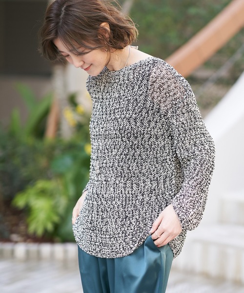 RIVE DROITE（リヴドロワ）の「DELIAルーズニット（ニット/セーター・レディース・オフホワイト/ブラック・FREE）」の4枚目の写真