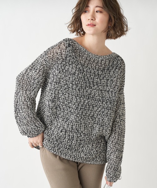 RIVE DROITE（リヴドロワ）の「DELIAルーズニット（ニット/セーター・レディース・オフホワイト/ブラック・FREE）」の11枚目の写真