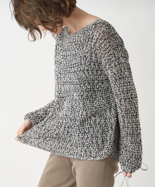 RIVE DROITE（リヴドロワ）の「DELIAルーズニット（ニット/セーター・レディース・オフホワイト/ブラック・FREE）」の12枚目の写真