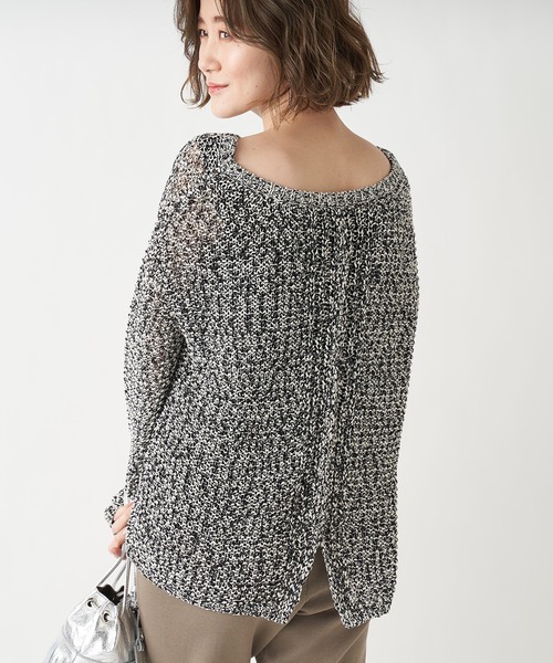 RIVE DROITE（リヴドロワ）の「DELIAルーズニット（ニット/セーター・レディース・オフホワイト/ブラック・FREE）」の13枚目の写真