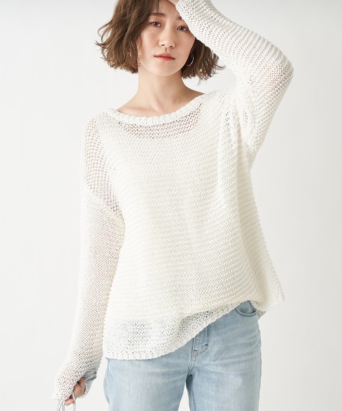RIVE DROITE（リヴドロワ）の「DELIAルーズニット（ニット/セーター・レディース・オフホワイト/ブラック・FREE）」の22枚目の写真