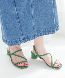 ROPE' PICNIC | 【WEB限定24.5cm】ナローストリングペイントヒールサンダル(サンダル)