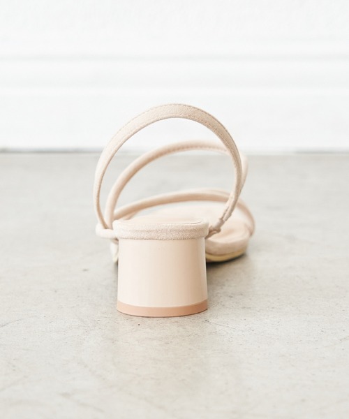 ROPE' PICNIC（ロペピクニック）の「【WEB限定24.5cm】ナローストリングペイントヒールサンダル（サンダル・レディース・ブラック/ベージュ系その他/グリーン・23.5cm/24.5cm/23.0cm/24.0cm）」の6枚目の写真