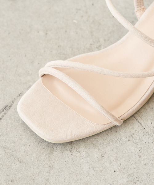 ROPE' PICNIC（ロペピクニック）の「【WEB限定24.5cm】ナローストリングペイントヒールサンダル（サンダル・レディース・ブラック/ベージュ系その他/グリーン・23.5cm/24.5cm/23.0cm/24.0cm）」の7枚目の写真