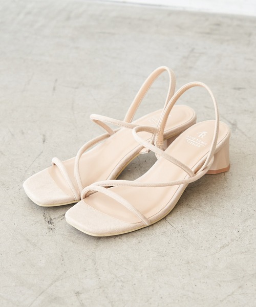 ROPE' PICNIC（ロペピクニック）の「【WEB限定24.5cm】ナローストリングペイントヒールサンダル（サンダル・レディース・ブラック/ベージュ系その他/グリーン・23.5cm/24.5cm/23.0cm/24.0cm）」の11枚目の写真