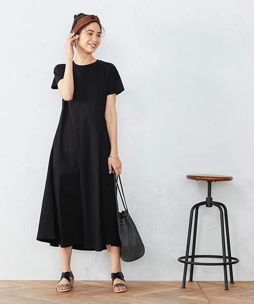 COMME CA ISM（コムサイズム）の「《コットン》 Ｔシャツワンピース（ワンピース・レディース・ブラック/カーキ/ベージュ/ローズ・MEDIUM/LARGE）」の12枚目の写真