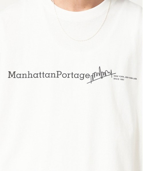 Manhattan Portage（マンハッタンポーテージ）の「【Manhattan Portage】バイアスバックプリントTシャツ SHORT SLEEVE PRINT T-SHIRT 21SS-MP-M402（Tシャツ/カットソー・メンズ・ホワイト/ブラック/ラベンダー・S/M/L）」の11枚目の写真