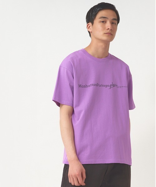 Manhattan Portage（マンハッタンポーテージ）の「【Manhattan Portage】バイアスバックプリントTシャツ SHORT SLEEVE PRINT T-SHIRT 21SS-MP-M402（Tシャツ/カットソー・メンズ・ホワイト/ブラック/ラベンダー・S/M/L）」の5枚目の写真