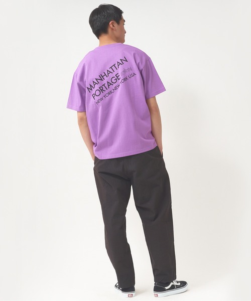 Manhattan Portage（マンハッタンポーテージ）の「【Manhattan Portage】バイアスバックプリントTシャツ SHORT SLEEVE PRINT T-SHIRT 21SS-MP-M402（Tシャツ/カットソー・メンズ・ホワイト/ブラック/ラベンダー・S/M/L）」の6枚目の写真
