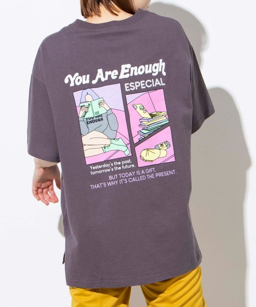 WEGO（ウィゴー）の「WEGO/グラフィックビッグシルエットTシャツ（Tシャツ/カットソー・レディース・ダークグリーン/イエロー/ピンク/ホワイト/ブルー/その他1/スミクロ/ホワイト系その他/オレンジ/その他2/サックスブルー/イエロー系その他/ライム/オフホワイト/その他3/その他5/その他4/その他6・MEDIUM/SMALL）」の13枚目の写真