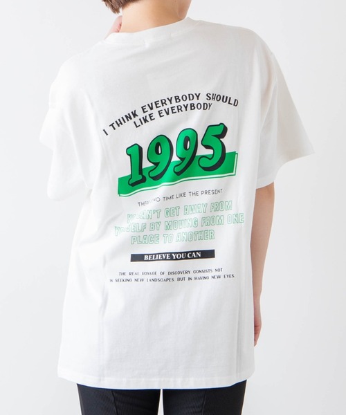 WEGO（ウィゴー）の「WEGO/グラフィックビッグシルエットTシャツ（Tシャツ/カットソー・レディース・ダークグリーン/イエロー/ピンク/ホワイト/ブルー/その他1/スミクロ/ホワイト系その他/オレンジ/その他2/サックスブルー/イエロー系その他/ライム/オフホワイト/その他3/その他5/その他4/その他6・MEDIUM/SMALL）」の19枚目の写真