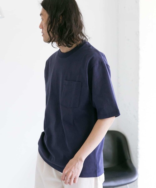 URBAN RESEARCH DOORS（アーバンリサーチドアーズ）の「USAヘビーウェイト半袖Tシャツ（Tシャツ/カットソー・メンズ・ホワイト系その他/パープル/ブルー系その他/ネイビー/イエロー・40/38）」の6枚目の写真