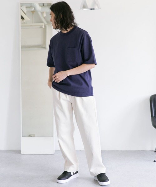 URBAN RESEARCH DOORS（アーバンリサーチドアーズ）の「USAヘビーウェイト半袖Tシャツ（Tシャツ/カットソー・メンズ・ホワイト系その他/パープル/ブルー系その他/ネイビー/イエロー・40/38）」の9枚目の写真