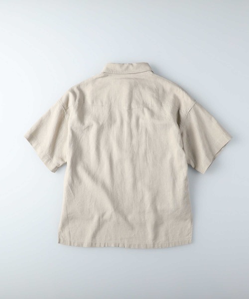 RAG MACHINE（ラグマシーン）の「【RAG MACHINE】ドットボタン半袖シャツ（シャツ/ブラウス・レディース・ブラウン/グリーン/オフホワイト・M/L）」の13枚目の写真