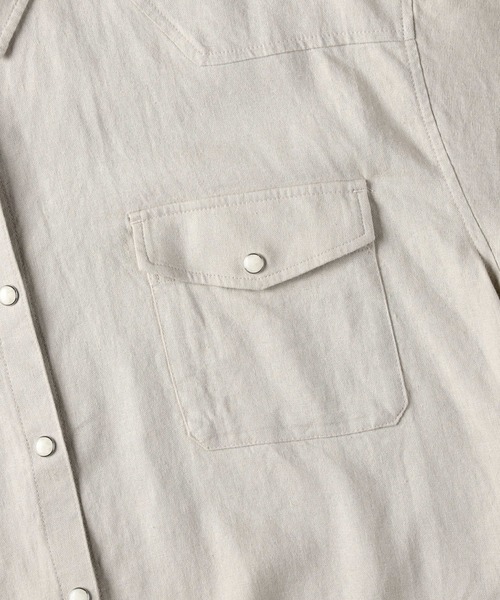 RAG MACHINE（ラグマシーン）の「【RAG MACHINE】ドットボタン半袖シャツ（シャツ/ブラウス・レディース・ブラウン/グリーン/オフホワイト・M/L）」の7枚目の写真