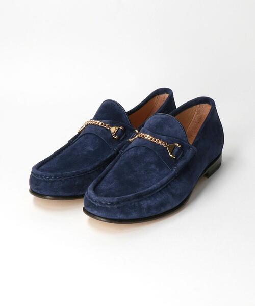 Hyusto(ヒュースト)の「Hyusto(ヒュースト)MICK SUE LOAFERS(ローファー・メンズ・ネイビー/ブラウン・40/41/43/42)」の4枚目の写真