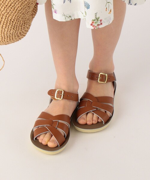 Salt-Water（ソルトウォーター）の「Salt Water Sandals:Swimmer(16～22cm)（サンダル・キッズ・ホワイト/ネイビー/ブラウン/ホワイト系・17/18/19/20/21/22/16）」の3枚目の写真