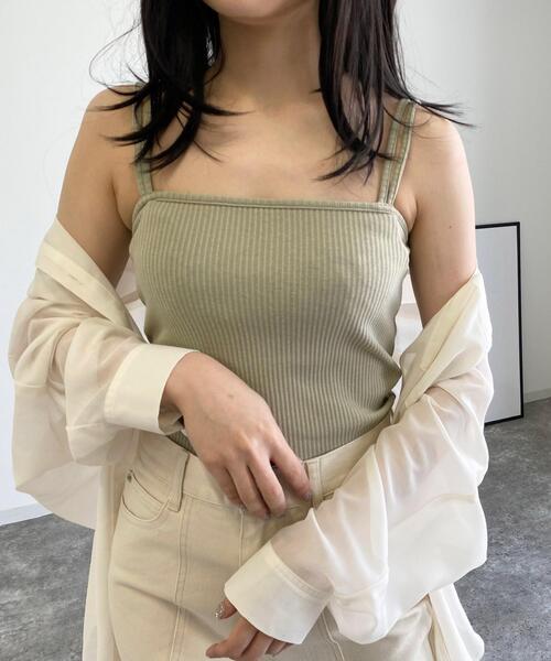 MLI'A(エムリア)の「テレコベアトップ(キャミソール・レディース・アイボリー/ブラウン/ブラック/ライトグリーン・M)」の11枚目の写真