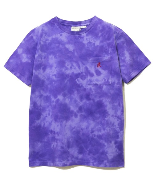 Gramicci（グラミチ）の「GRAMICCI/グラミチ 　 TIE DYE ONE POINT TEE（Tシャツ/カットソー・メンズ・ベージュ/パープル/オリーブ・MEDIUM/LARGE/X-LARGE）」の3枚目の写真