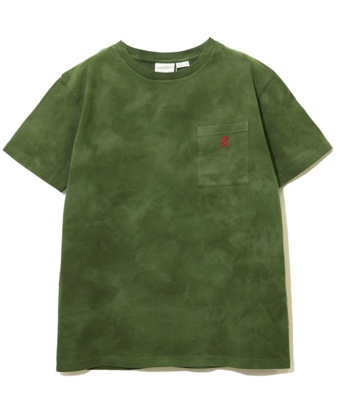 Gramicci（グラミチ）の「GRAMICCI/グラミチ 　 TIE DYE ONE POINT TEE（Tシャツ/カットソー・メンズ・ベージュ/パープル/オリーブ・MEDIUM/LARGE/X-LARGE）」の2枚目の写真