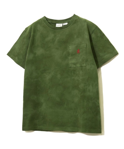 Gramicci（グラミチ）の「GRAMICCI/グラミチ 　 TIE DYE ONE POINT TEE（Tシャツ/カットソー・メンズ・ベージュ/パープル/オリーブ・MEDIUM/LARGE/X-LARGE）」の9枚目の写真