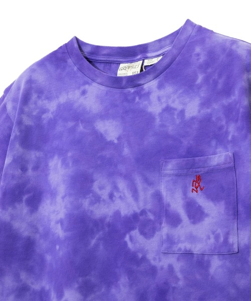 Gramicci（グラミチ）の「GRAMICCI/グラミチ 　 TIE DYE ONE POINT TEE（Tシャツ/カットソー・メンズ・ベージュ/パープル/オリーブ・MEDIUM/LARGE/X-LARGE）」の6枚目の写真