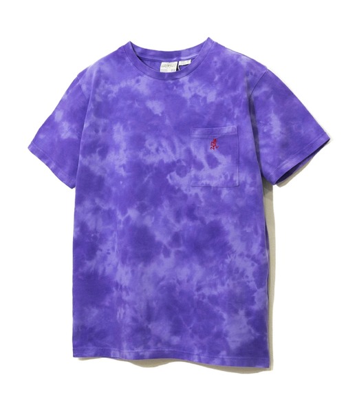 Gramicci（グラミチ）の「GRAMICCI/グラミチ 　 TIE DYE ONE POINT TEE（Tシャツ/カットソー・メンズ・ベージュ/パープル/オリーブ・MEDIUM/LARGE/X-LARGE）」の5枚目の写真