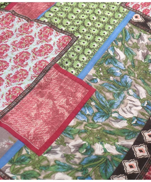 Alluge（アルージュ）の「パッチワークプリントギャザーフレアスカート（スカート・レディース・ピンク/ブルー・FREE）」の16枚目の写真