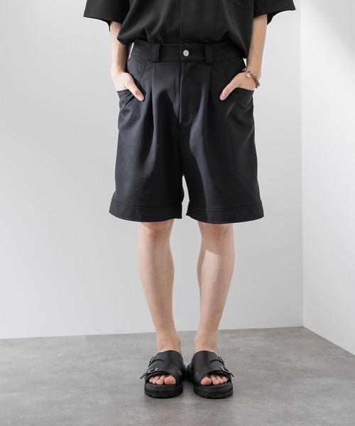 Adoon plain（アドーンプレーン）の「【Adoon plain】ベーシックショートパンツ（その他パンツ・メンズ・オフホワイト/カーキ/ブラック・MEDIUM/LARGE/SMALL）」の2枚目の写真