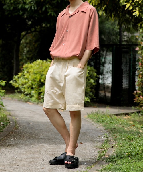 Adoon plain（アドーンプレーン）の「【Adoon plain】ベーシックショートパンツ（その他パンツ・メンズ・オフホワイト/カーキ/ブラック・MEDIUM/LARGE/SMALL）」の11枚目の写真