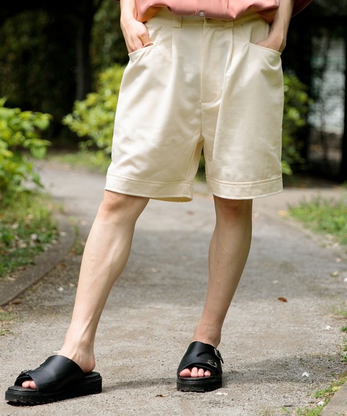 Adoon plain（アドーンプレーン）の「【Adoon plain】ベーシックショートパンツ（その他パンツ・メンズ・オフホワイト/カーキ/ブラック・MEDIUM/LARGE/SMALL）」の15枚目の写真