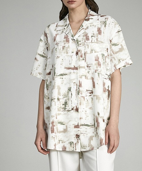 UNSPOKEN(アンスポクン)の「【UNSPOKEN】Art pattern shirt UX21S059(シャツ/ブラウス・レディース・ホワイト・M/L/S)」の7枚目の写真
