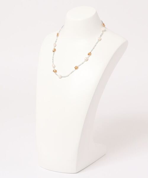 DRWCYS（ドロシーズ）の「淡水パール＆ビーズネックレス（ネックレス・レディース・ホワイト/ブラウン・FREE）」の3枚目の写真