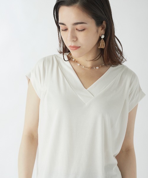 DRWCYS（ドロシーズ）の「淡水パール＆ビーズネックレス（ネックレス・レディース・ホワイト/ブラウン・FREE）」の5枚目の写真