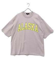 貼付け アーチロゴ ルーズシルエット Tシャツ 【ALASKA】
