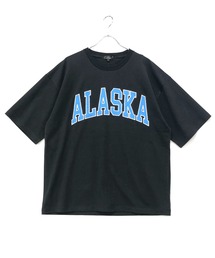 貼付け アーチロゴ ルーズシルエット Tシャツ 【ALASKA】
