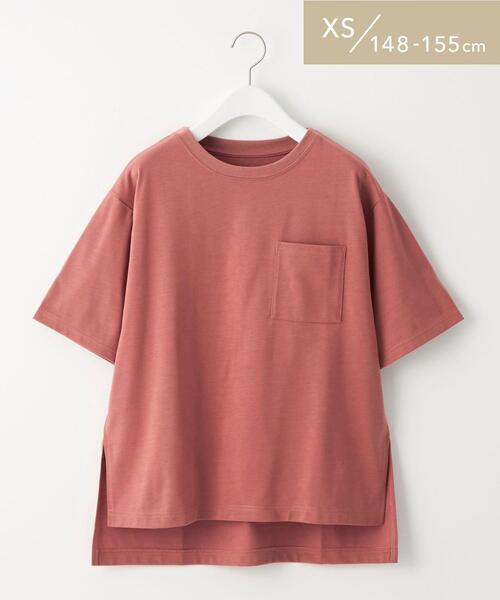 green label relaxing（グリーンレーベルリラクシング）の「[ XS / H148-155cm ] ★★SC オーバーサイズ ポケット ショートスリーブ Tシャツ（Tシャツ/カットソー・レディース・ホワイト/ブラック/ピンク/ライム・XS）」の4枚目の写真