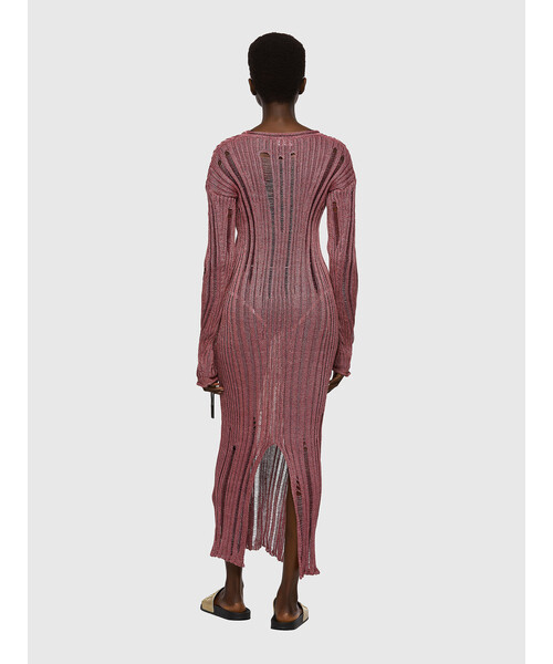 DIESEL(ディーゼル)の「レディース ドレス ワンピース リネン マキシ(ワンピース・レディース・ピンク/ブラック・MEDIUM/SMALL/X-SMALL/XX-SMALL)」の3枚目の写真