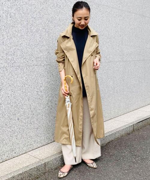 green label relaxing（グリーンレーベルリラクシング）の「【WEB限定】ロングトレンチ レインコート（レインコート/ポンチョ・レディース・ベージュ・FREE）」の16枚目の写真