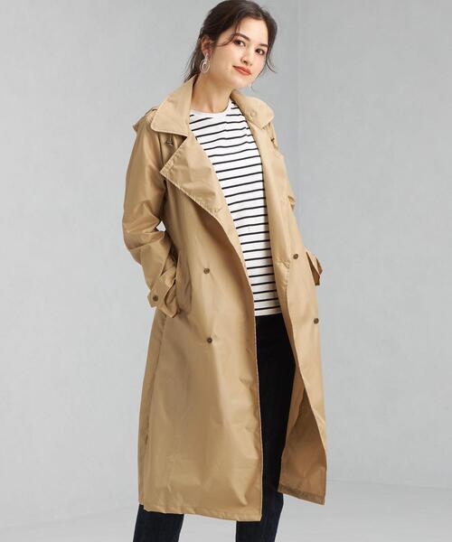green label relaxing（グリーンレーベルリラクシング）の「【WEB限定】ロングトレンチ レインコート（レインコート/ポンチョ・レディース・ベージュ・FREE）」の10枚目の写真