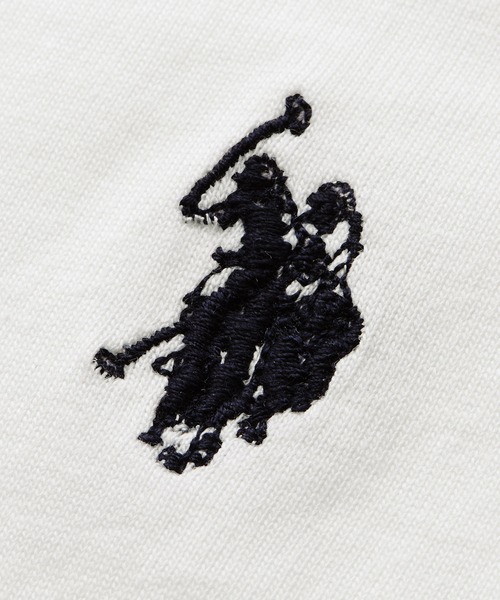 U.S. POLO ASSN.(ユーエスポロアッスン)の「【U.S.POLO ASSN.】綿100%ワンポイント刺繍オーバーサイズ5分袖Tシャツ(Tシャツ/カットソー・レディース・ネイビー/オフホワイト/ピンク/ホワイト系その他/ブラック系その他/モカ/セージグリーン・LL/L/M)」の11枚目の写真
