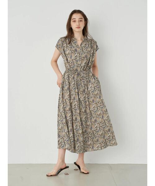 YECCA VECCA イエッカヴェッカ　今季　ペイズリー柄ワンピース YECCA VECCA｜フラワー柄プリーツワンピース | Rakuten Fashion