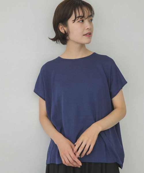 かぐれ（カグレ）の「ウォッシャブルシルクワイドニット（ニット/セーター・レディース・ブラック/ブルー/アイボリー・FREE）」の3枚目の写真